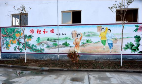 陆良乡镇文化墙 乡风文明焕发新活力